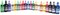 Tulip Dimensional Fabric Paint Set .75oz 20/Pkg-Rainbow & Neon